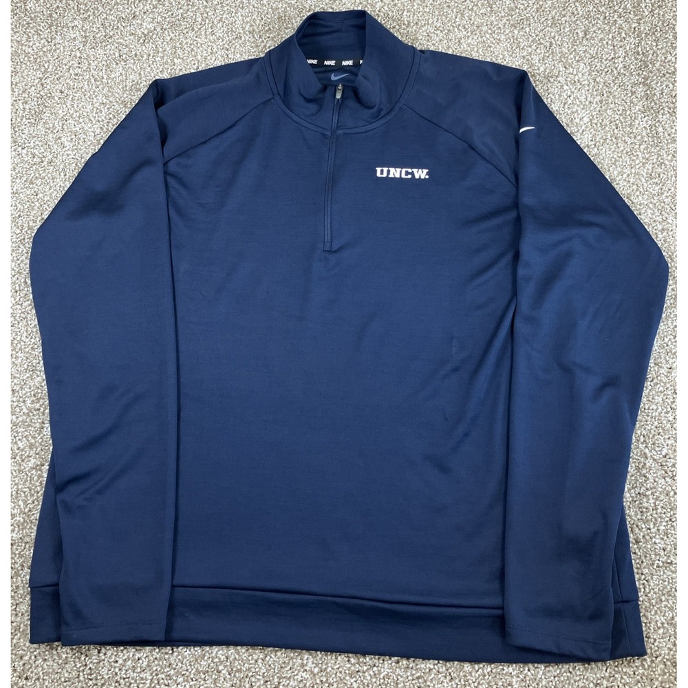 Nike 1/2 Zip Pacer UNCW Pullover Navy Blue Size XL Univ Charlotte Wilmington